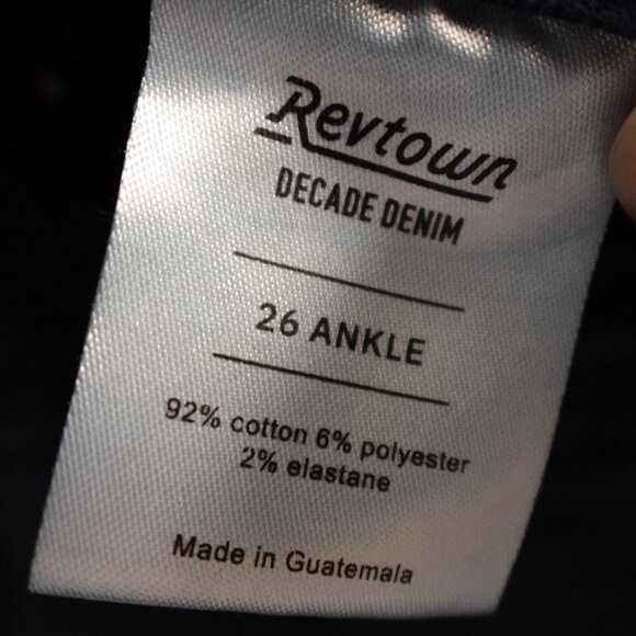 RevTown jeans Skinny Crop women's 26 blue denim - Picture 11 of 11